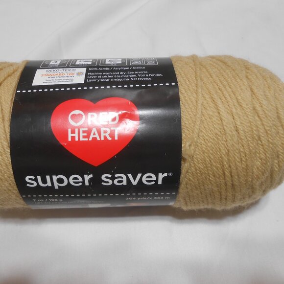 NEW RED HEART SUPER SAVER 7OZ. 364 YDS YARN BUFF CHAMOIS BEIGE MEDIUM 4 🧶 - Picture 6 of 9